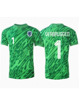 Nizozemska Bart Verbruggen #1 Golmanski Domaci Dres EP 2024 Kratak Rukavima Nizozemska Bart Verbruggen #1 Golmanski Domaci Dres EP 2024 Kratak Rukavima